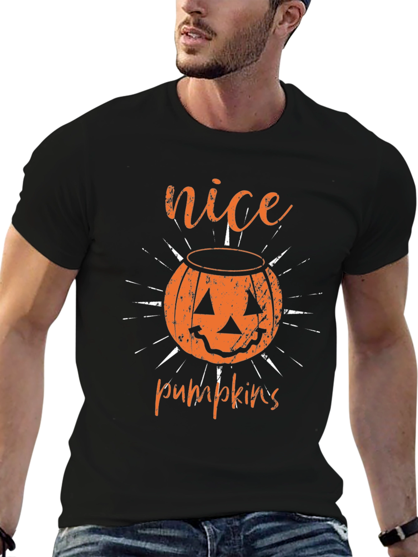 Nice Pumpkins Halloween T-Shirt - Black