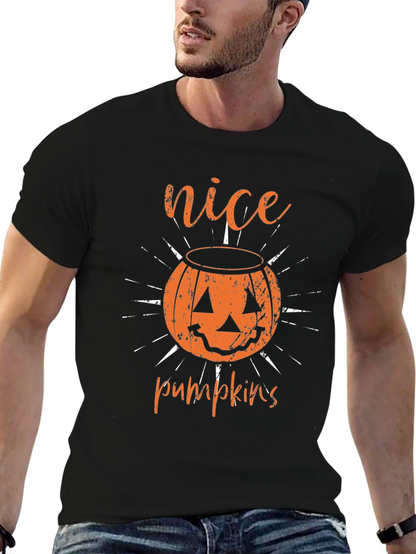 Nice Pumpkins Halloween T-Shirt - Black
