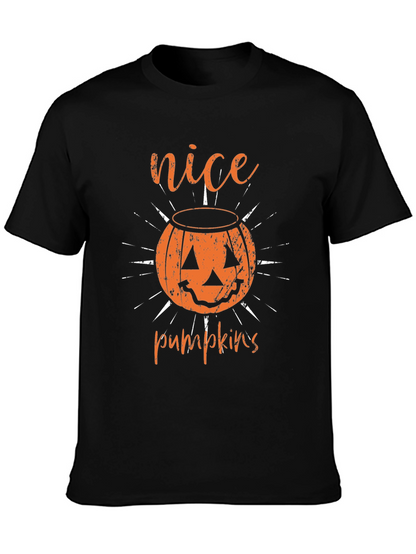 Nice Pumpkins Halloween T-Shirt - Black