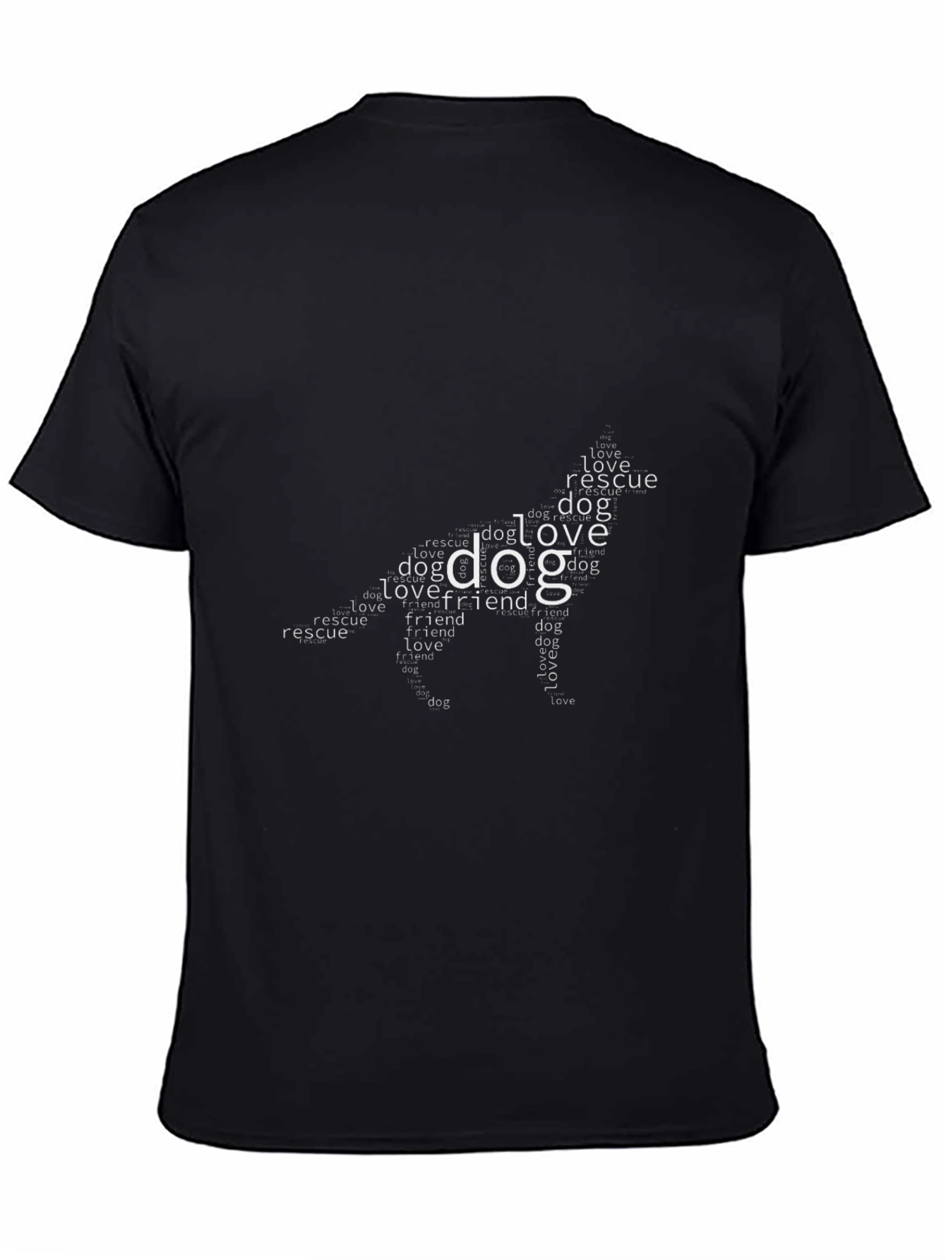 Dog Lover T-Shirt - Word Art Design