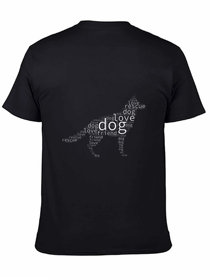 Dog Lover T-Shirt - Word Art Design