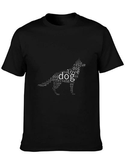Dog Lover T-Shirt - Word Art Design