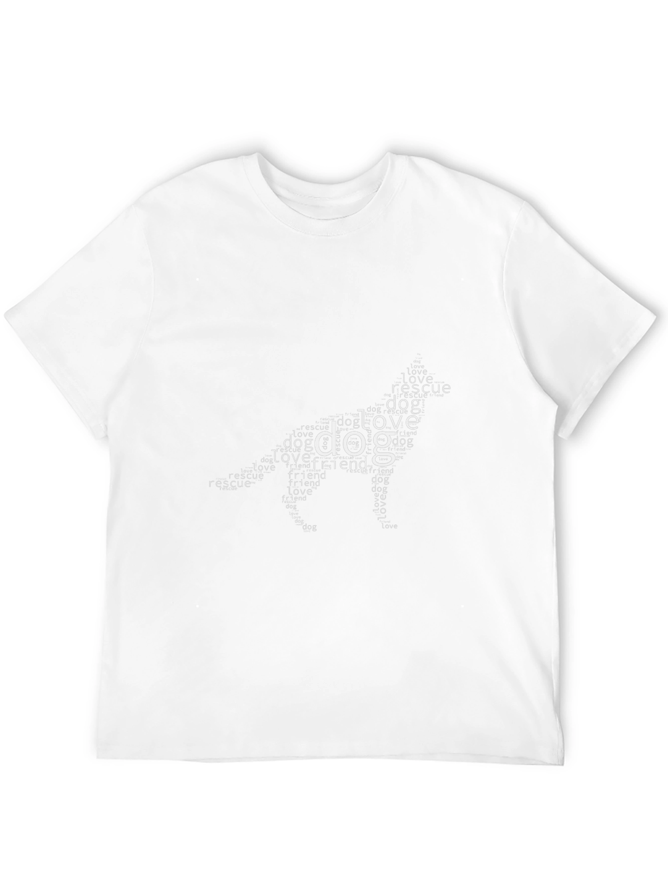 Dog Lover T-Shirt - Word Art Design