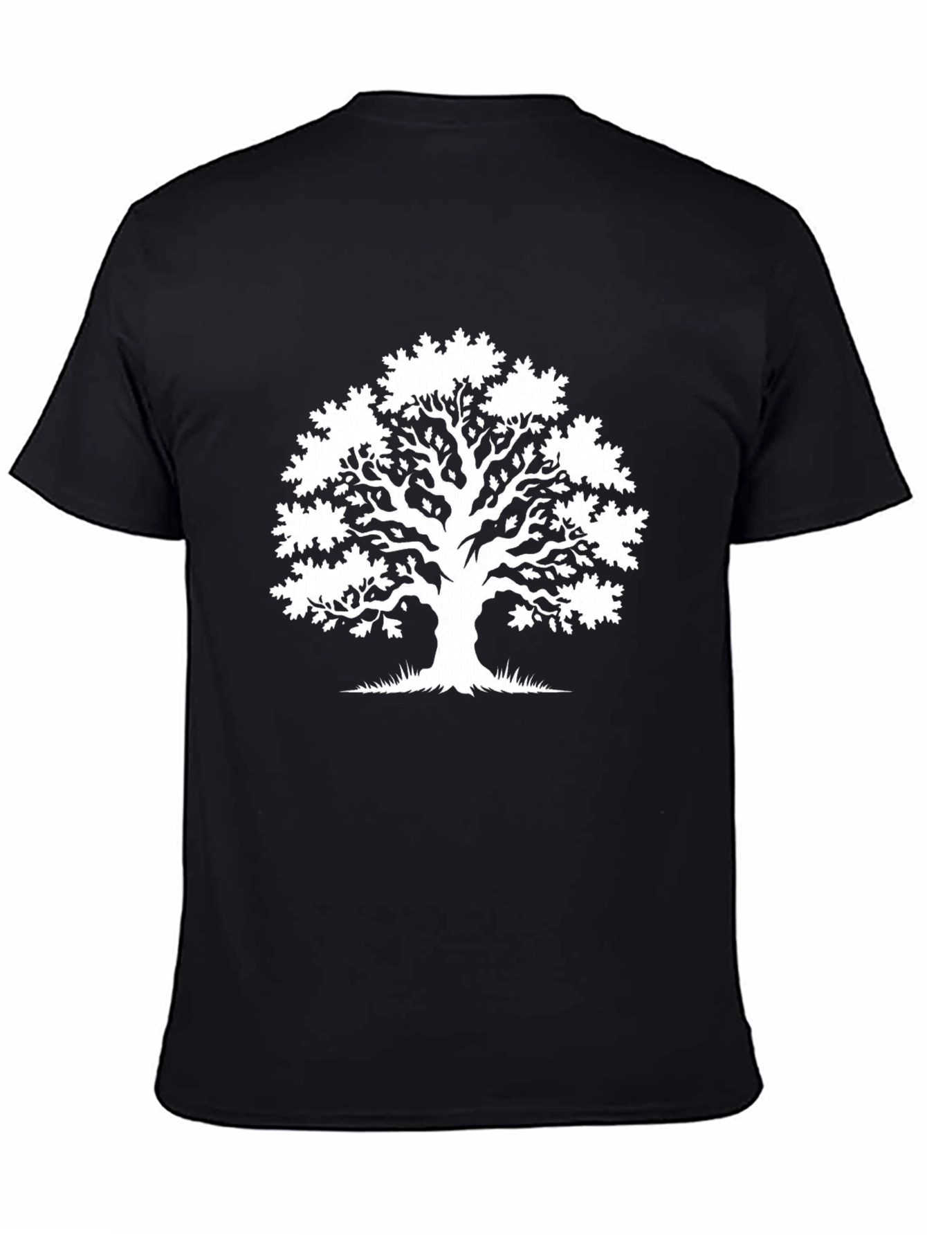 Nature Tree Graphic Tee - Black Casual T-Shirt