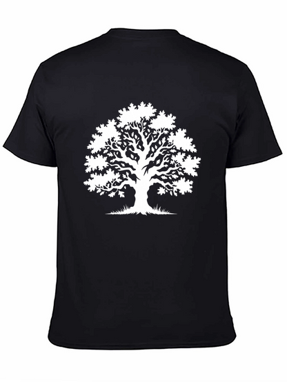 Nature Tree Graphic Tee - Black Casual T-Shirt