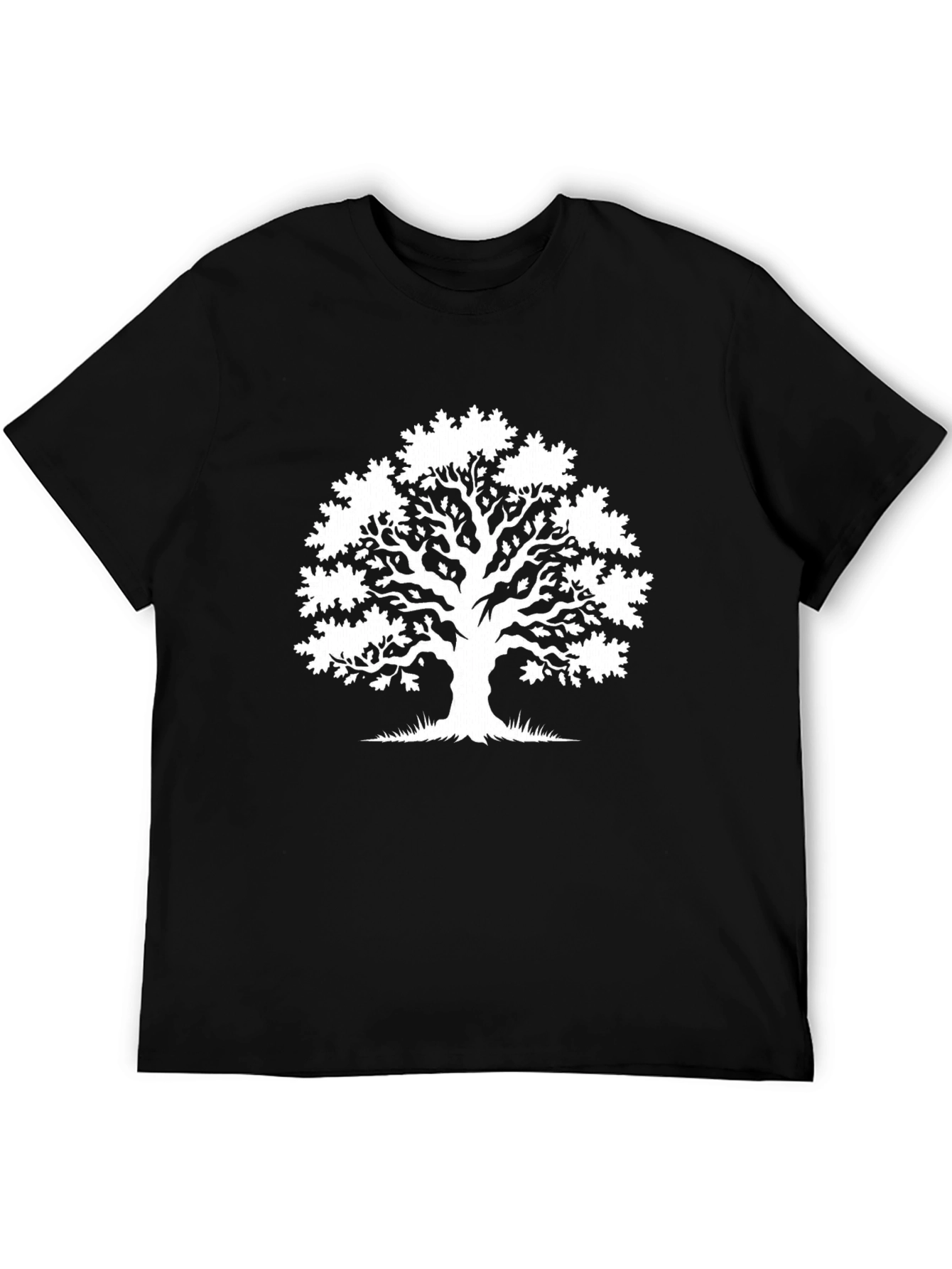 Nature Tree Graphic Tee - Black Casual T-Shirt
