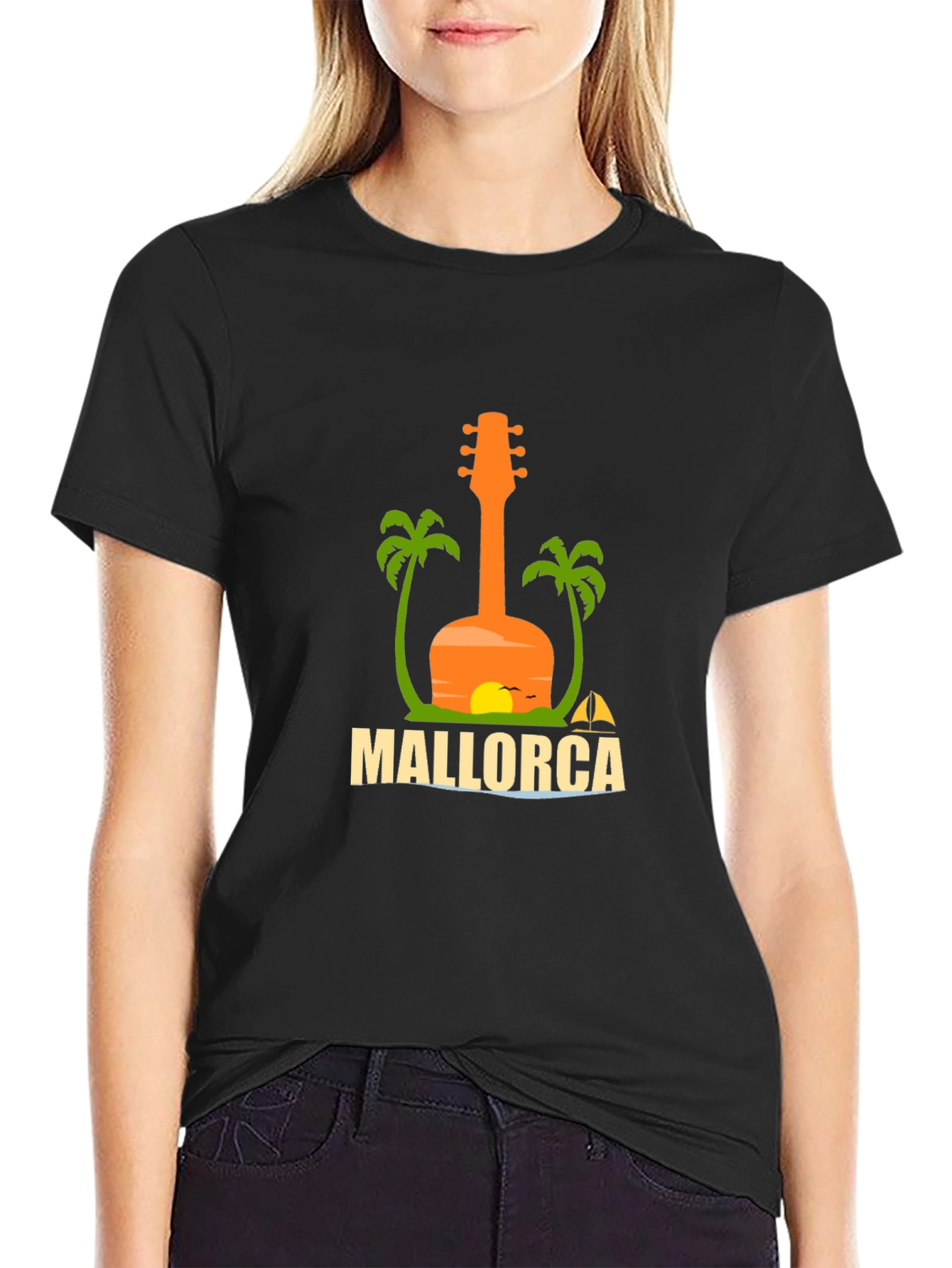 Mallorca Guitar Graphic T-Shirt