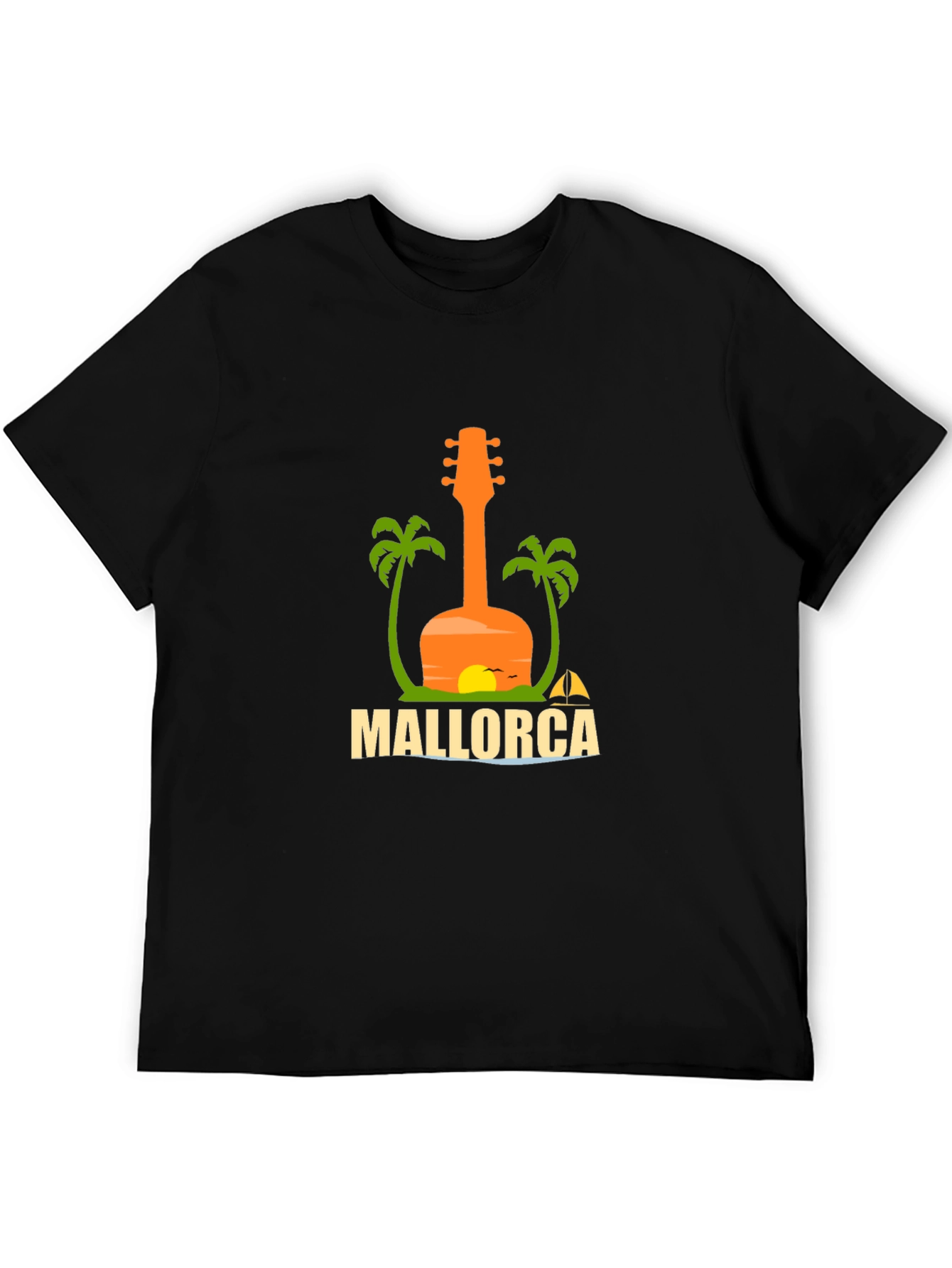 Mallorca Guitar Graphic T-Shirt