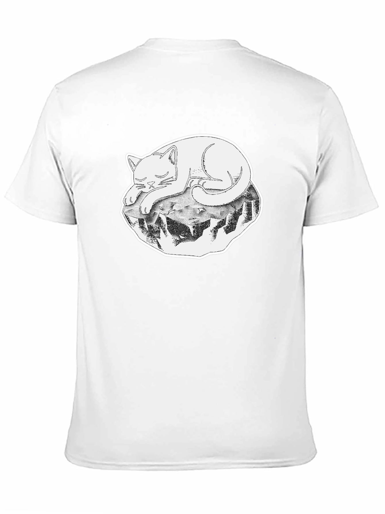 Cool Cat on a Rock Graphic Tee