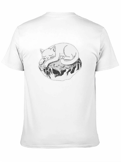 Cool Cat on a Rock Graphic Tee