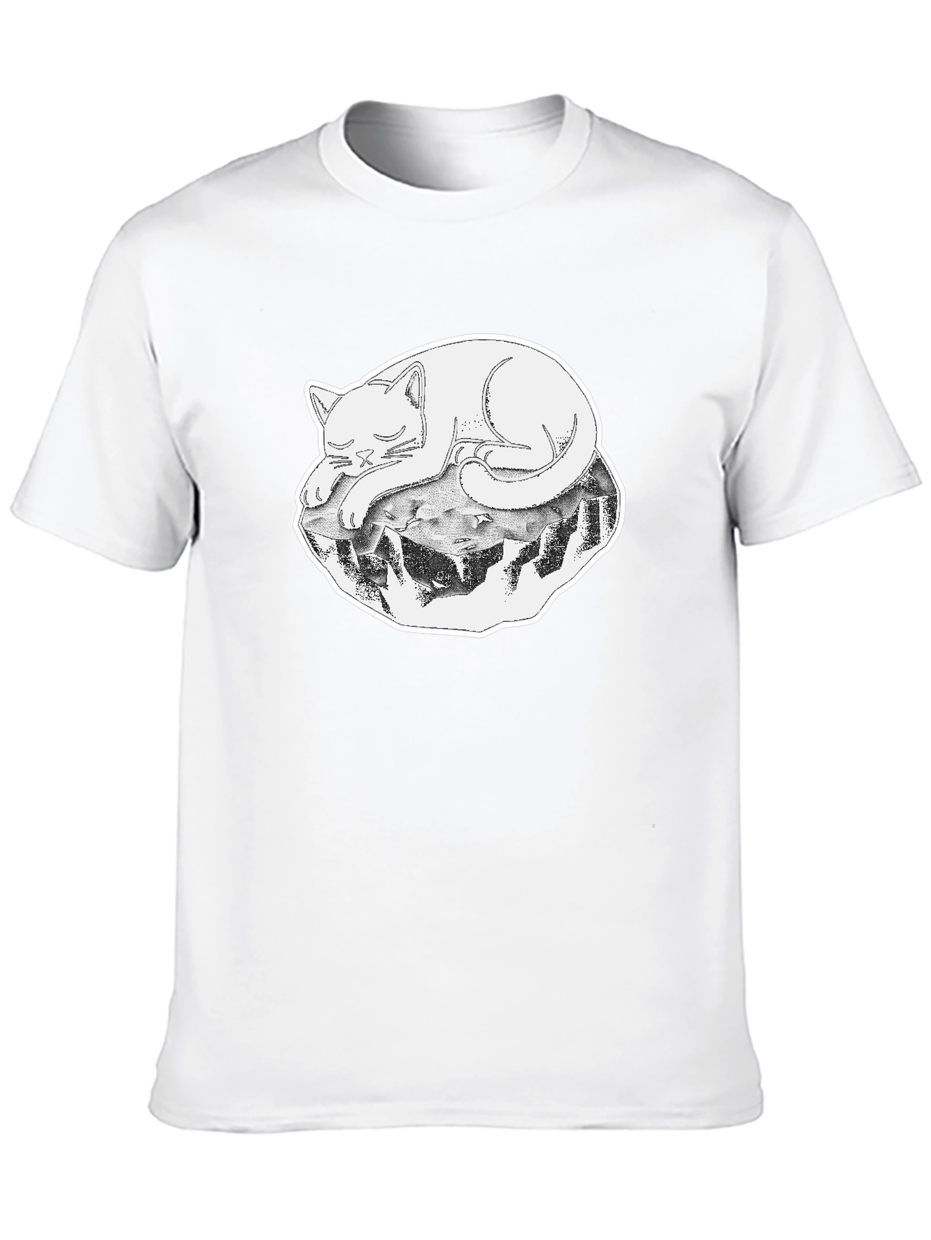 Cool Cat on a Rock Graphic Tee