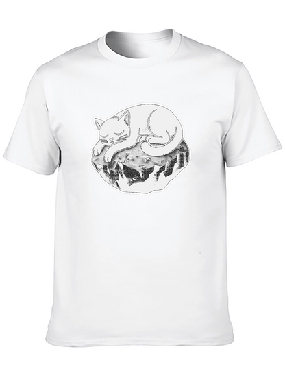 Cool Cat on a Rock Graphic Tee