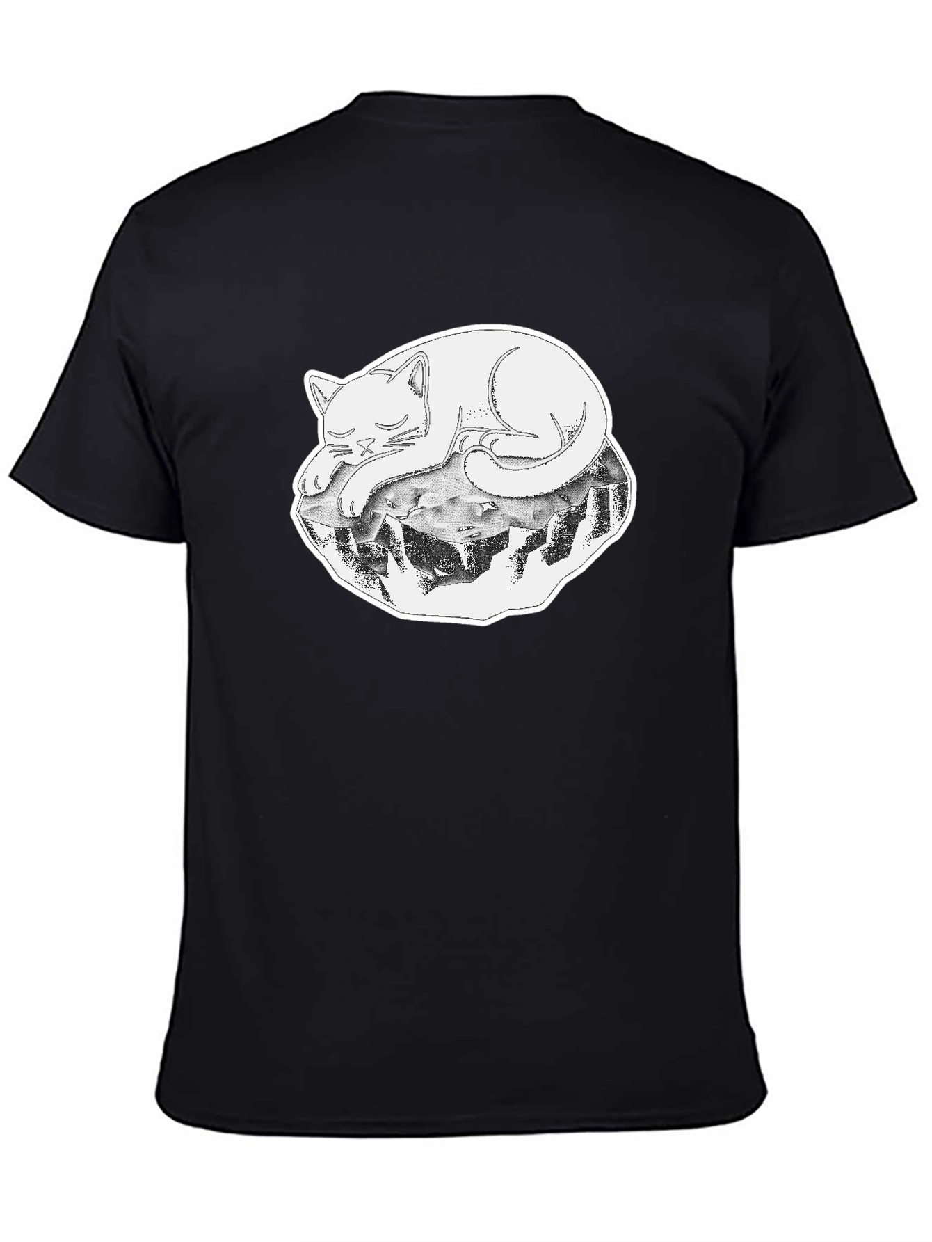 Cool Cat on a Rock Graphic Tee