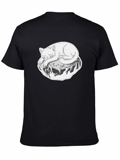 Cool Cat on a Rock Graphic Tee