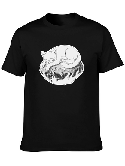 Cool Cat on a Rock Graphic Tee