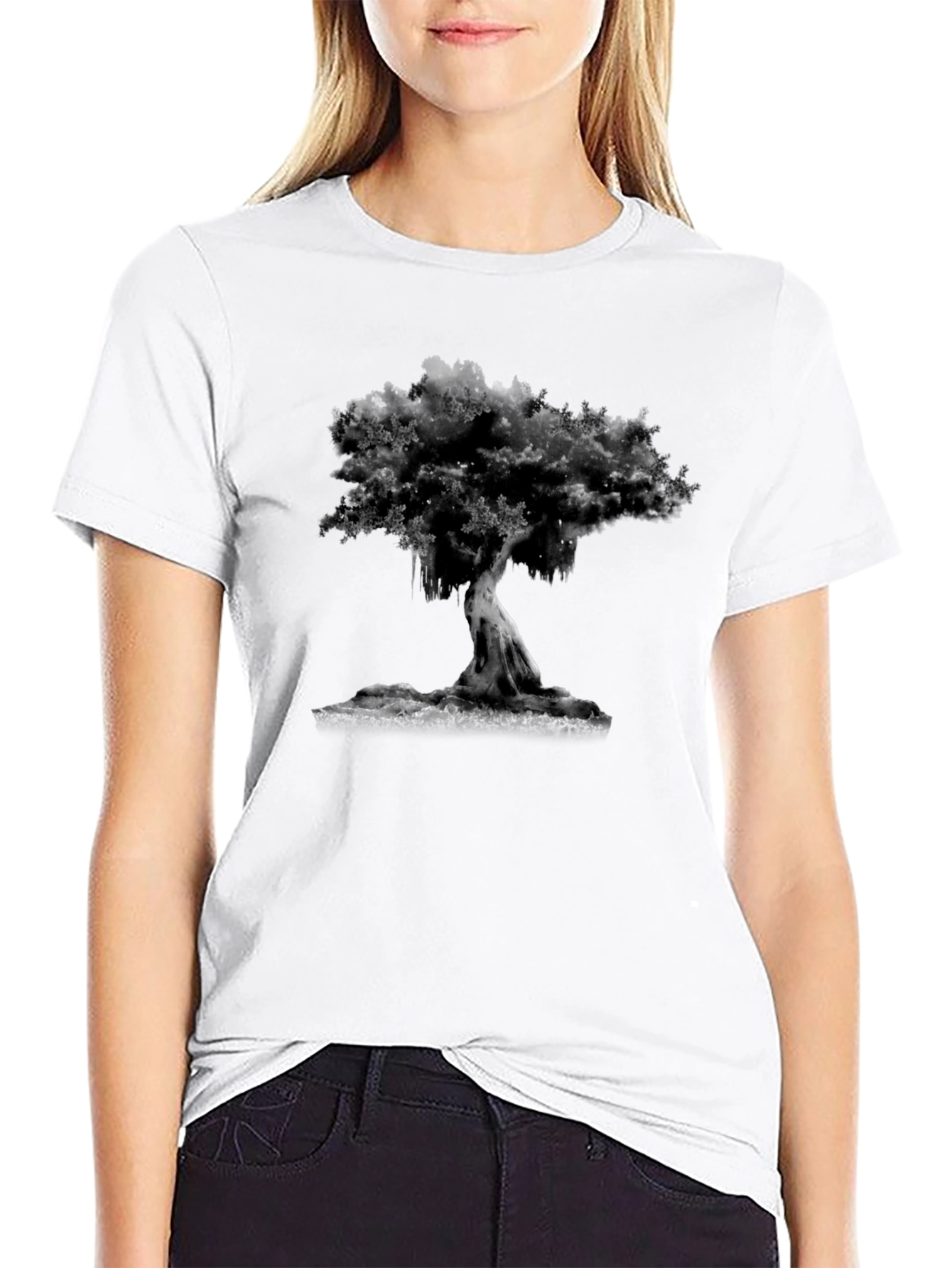 Black Tree Graphic Tee - Unique Design