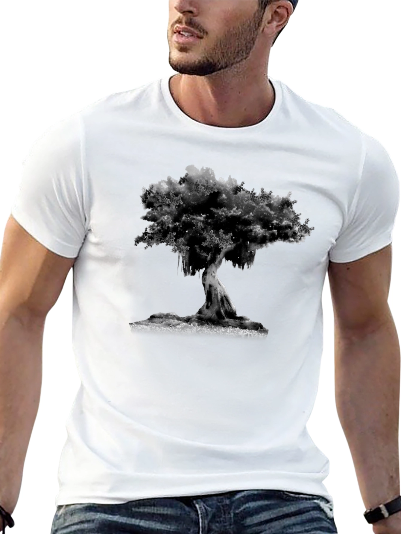 Black Tree Graphic Tee - Unique Design
