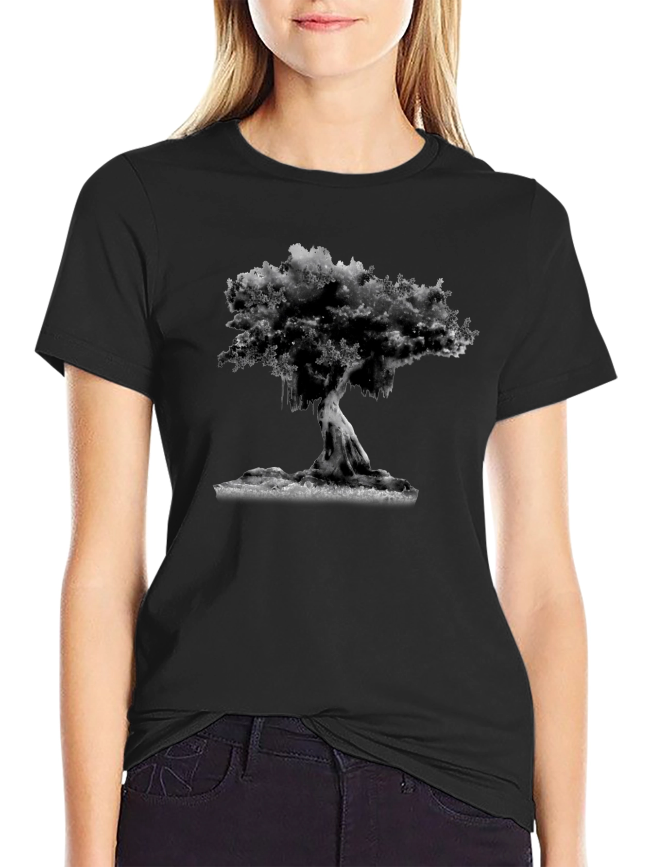 Black Tree Graphic Tee - Unique Design