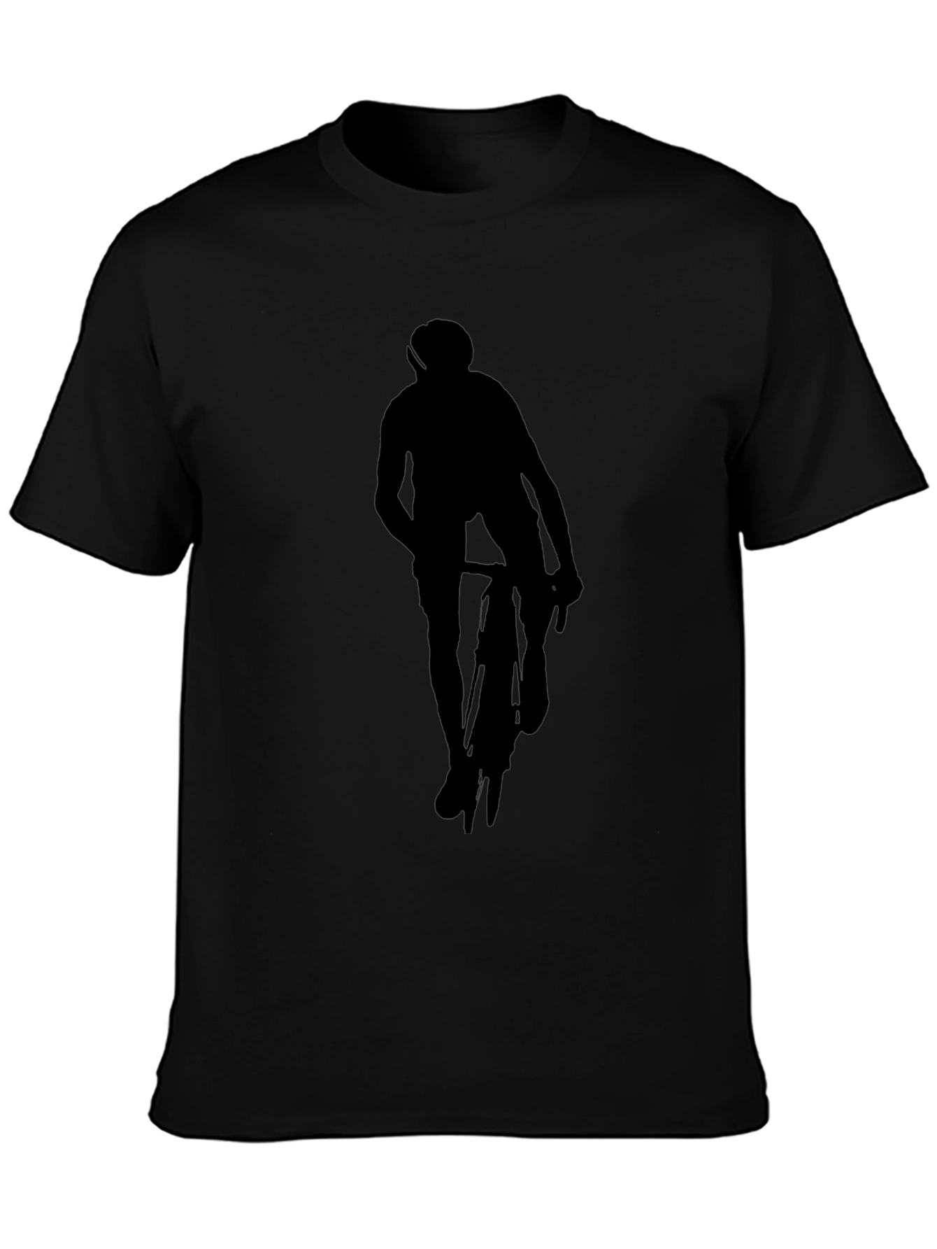 Black Cycling Silhouette Graphic Tee
