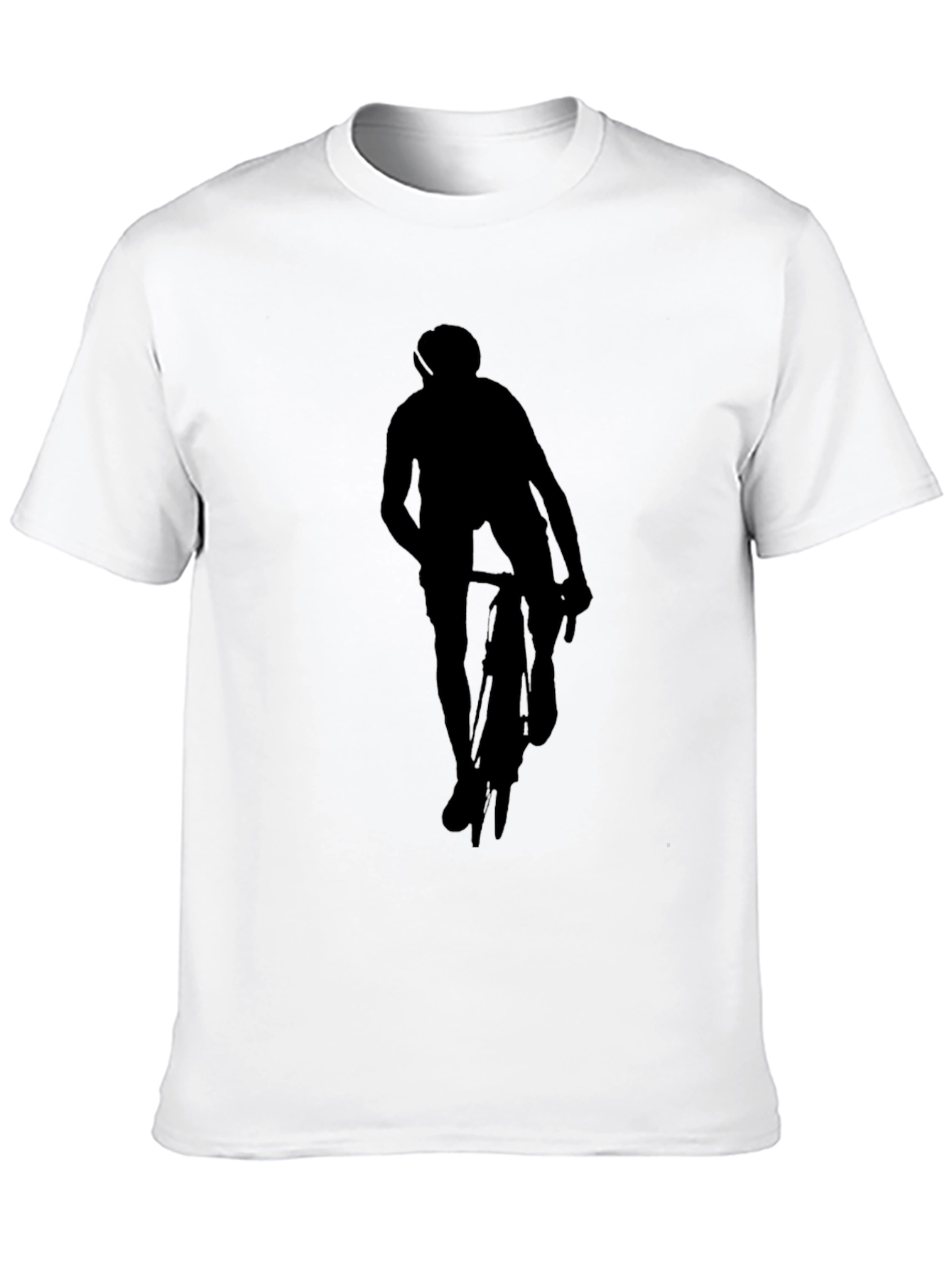 Black Cycling Silhouette Graphic Tee