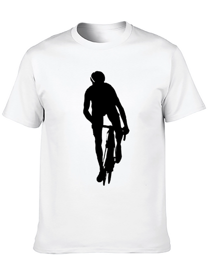 Black Cycling Silhouette Graphic Tee