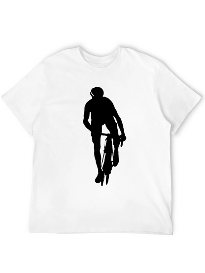 Black Cycling Silhouette Graphic Tee