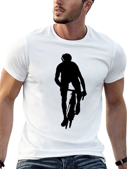 Black Cycling Silhouette Graphic Tee