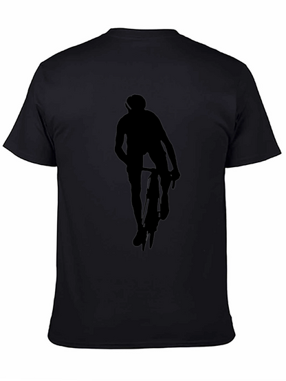 Black Cycling Silhouette Graphic Tee