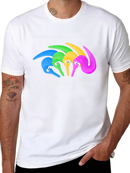 Consciousness Illusion Worm Time T-Shirt
