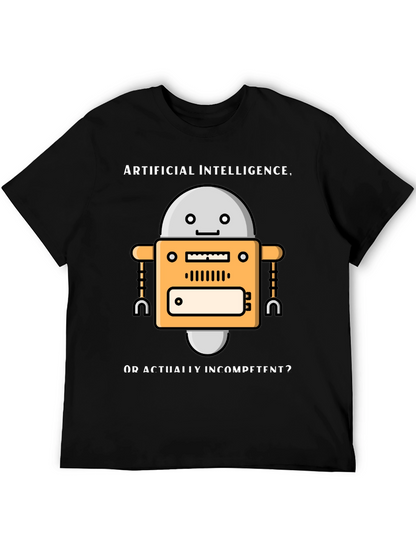 AI Robot Humor T-Shirt - Incompetent?