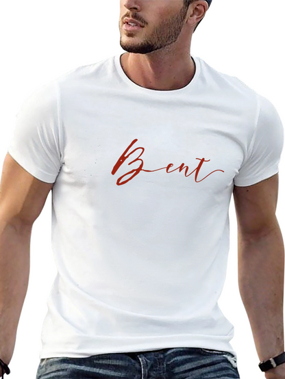 Bent Script Black T-Shirt - Modern Casual Wear