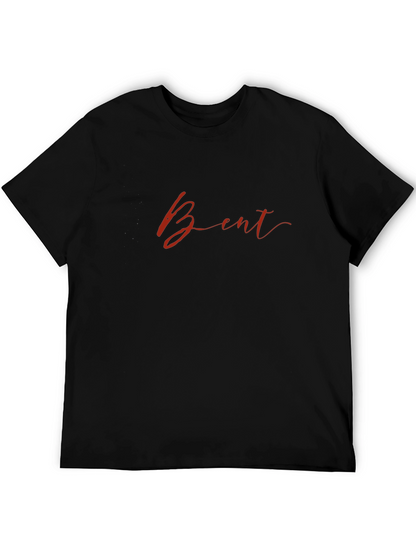 Bent Script Black T-Shirt - Modern Casual Wear