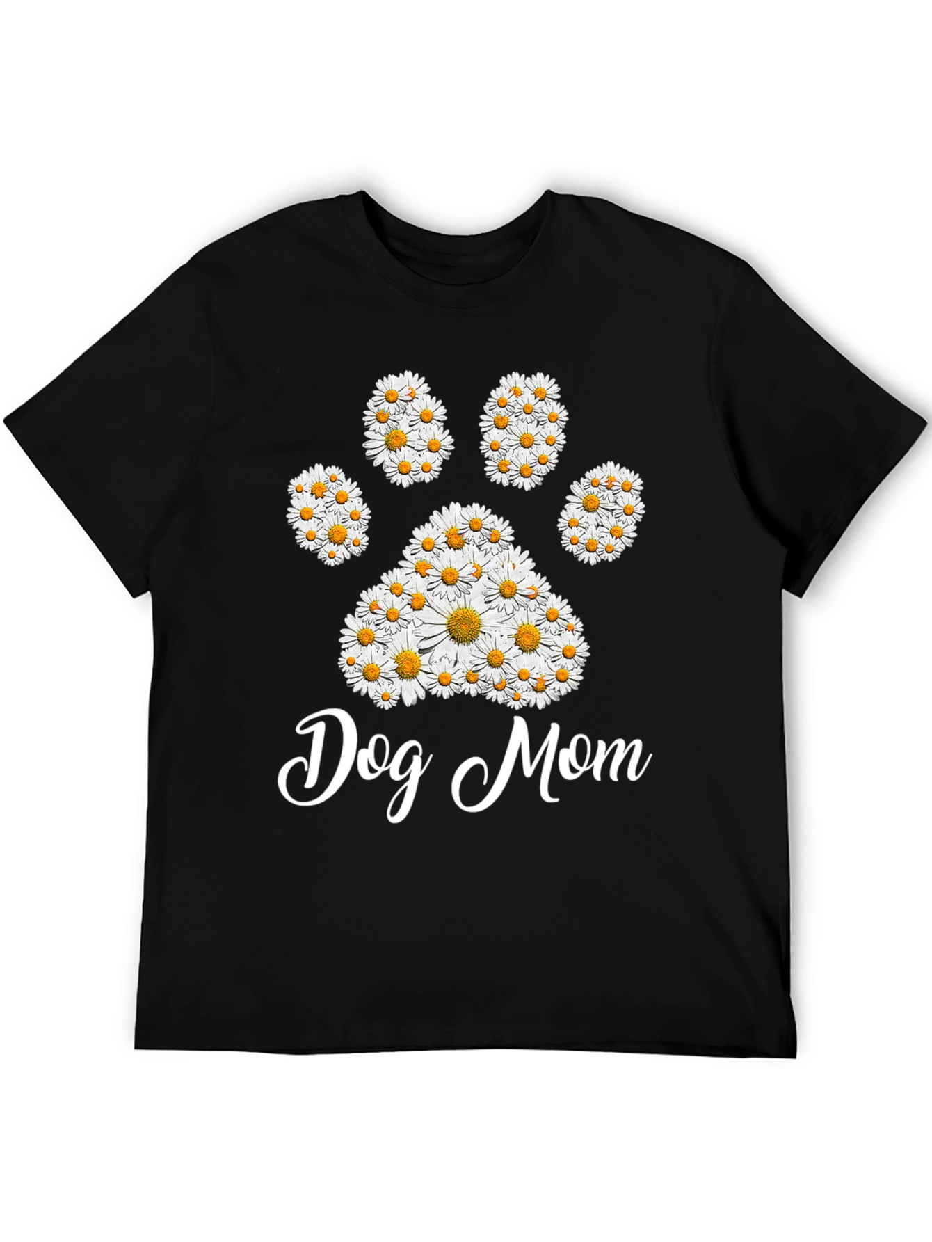 Dog Mom Daisy Paw Print T-Shirt