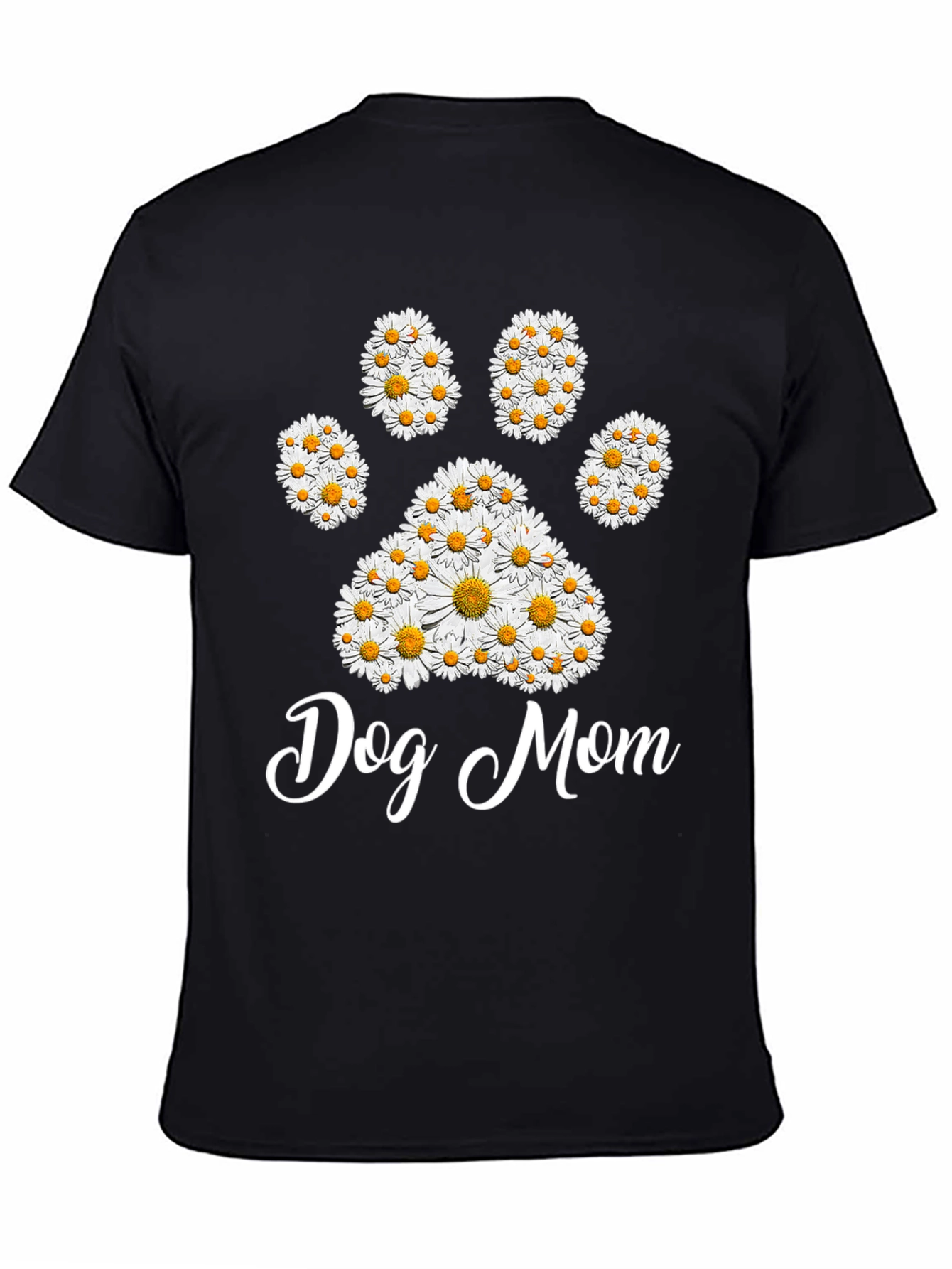 Dog Mom Daisy Paw Print T-Shirt