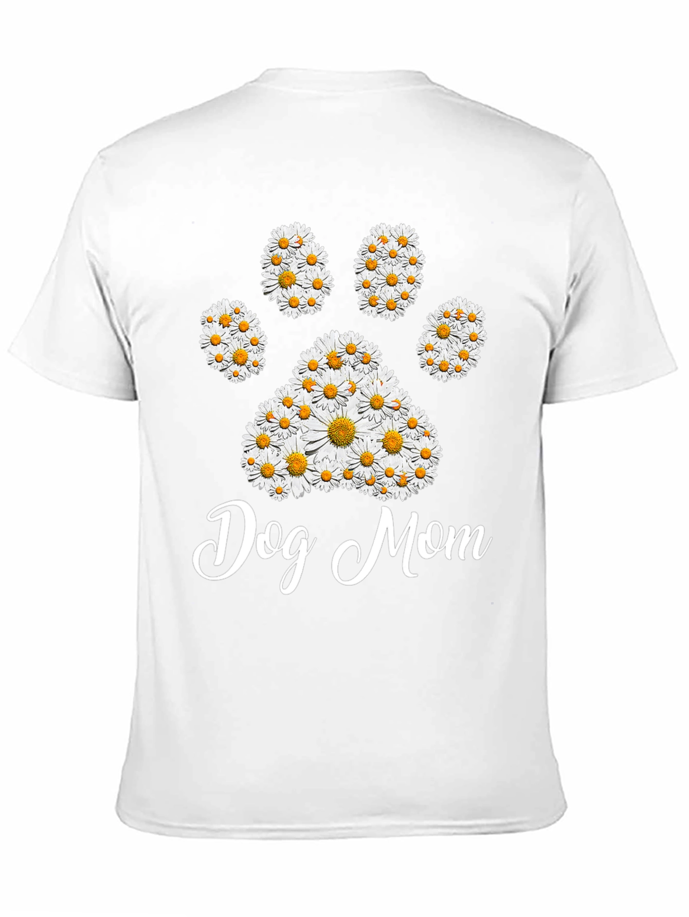 Dog Mom Daisy Paw Print T-Shirt