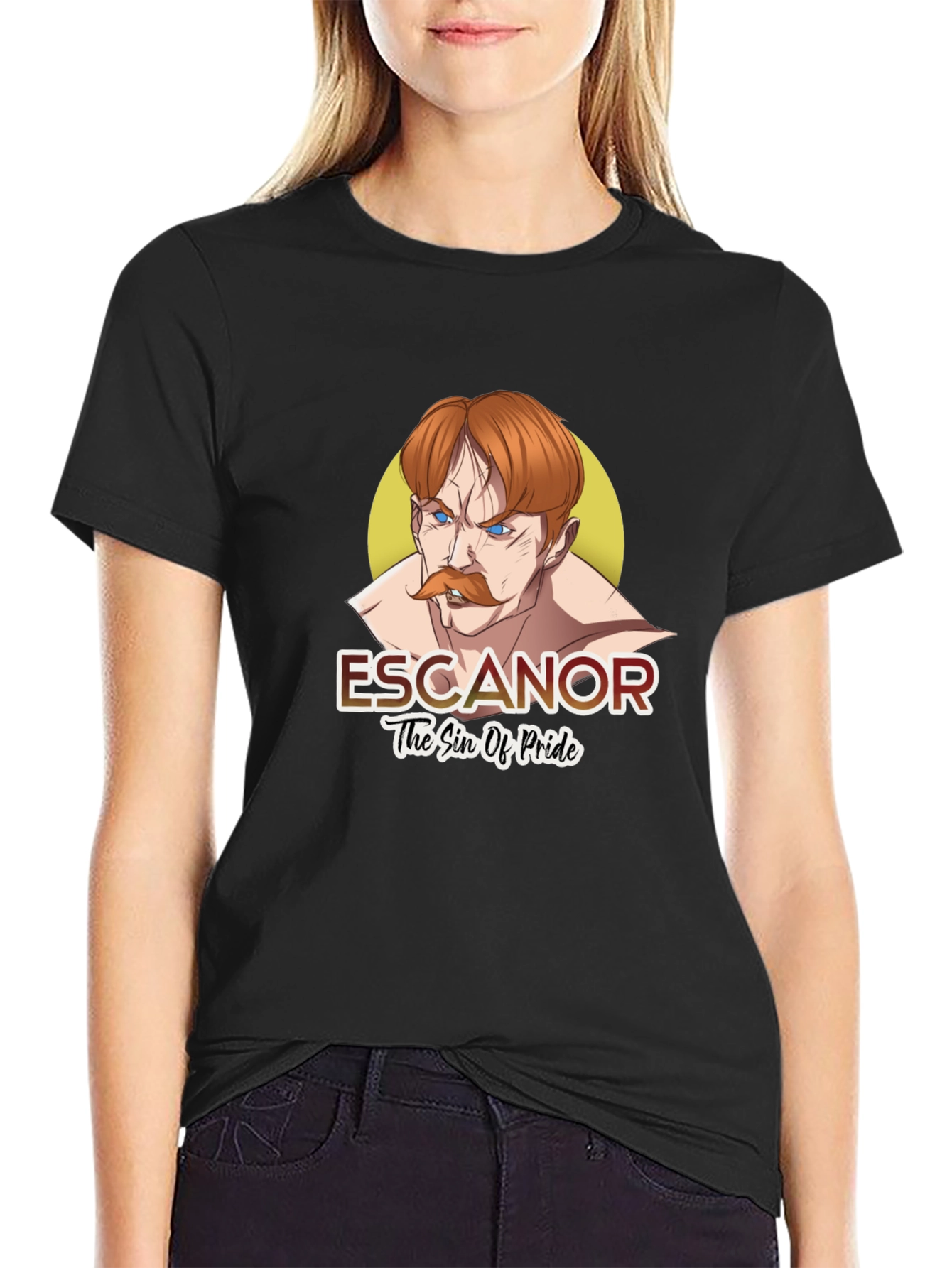Escanor Seven Deadly Sins Anime Black T-Shirt