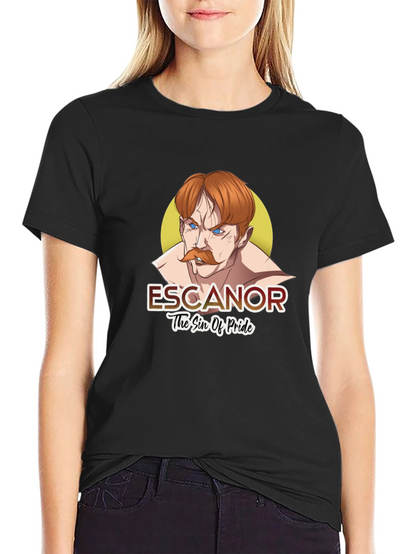 Escanor Seven Deadly Sins Anime Black T-Shirt