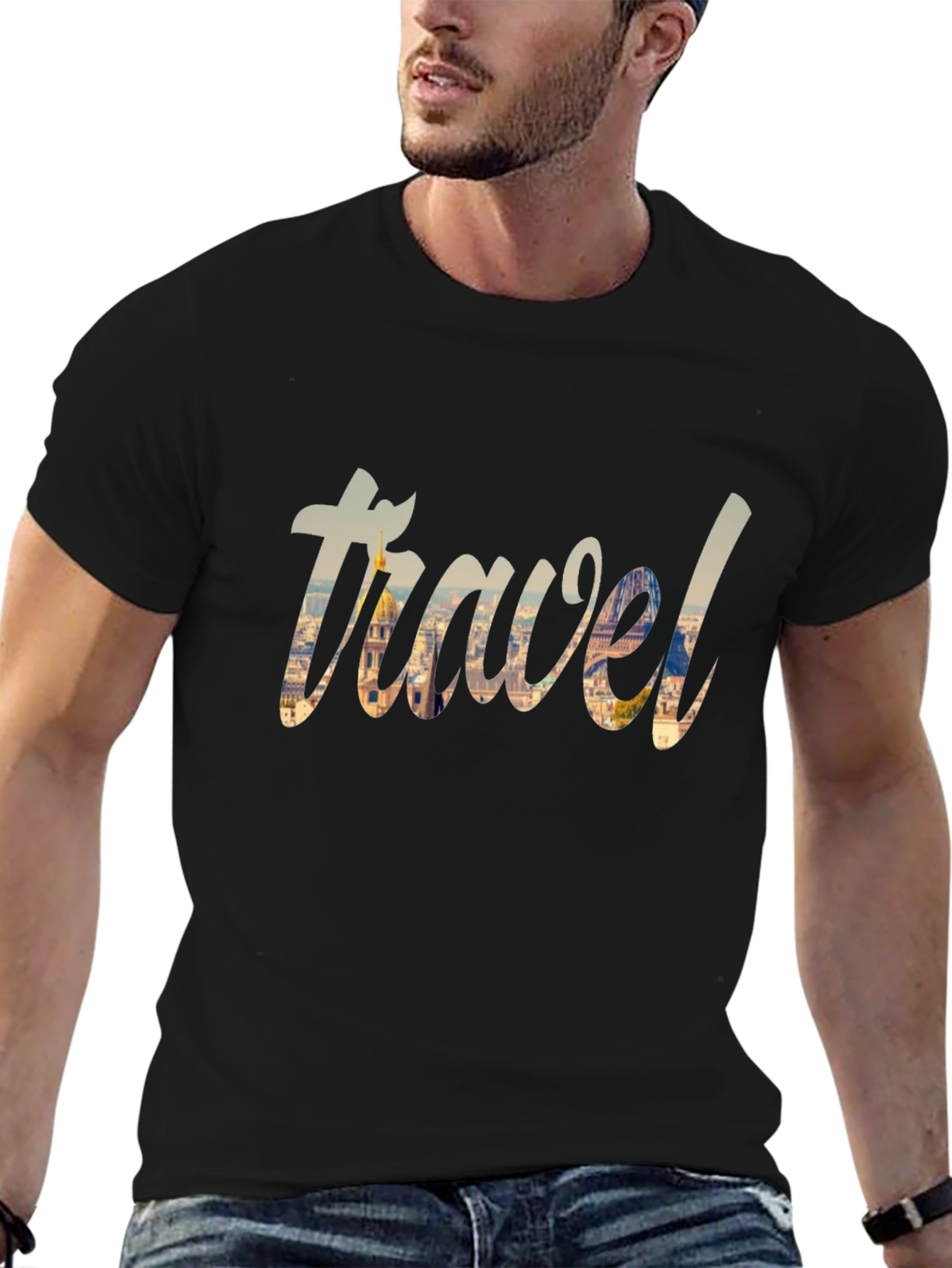 Travel Graphic Black T-Shirt