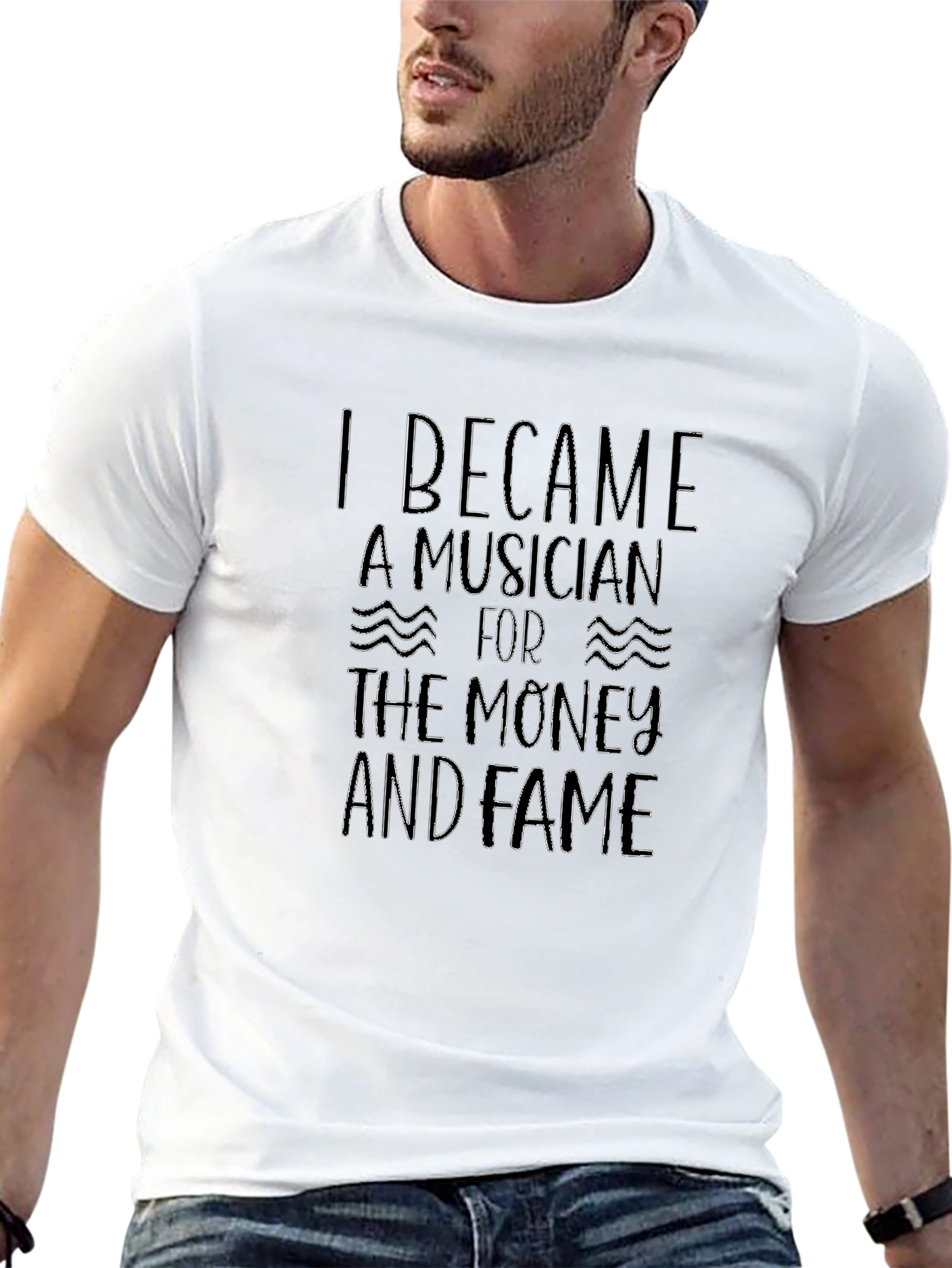 Musician Money and Fame Black T-Shirt