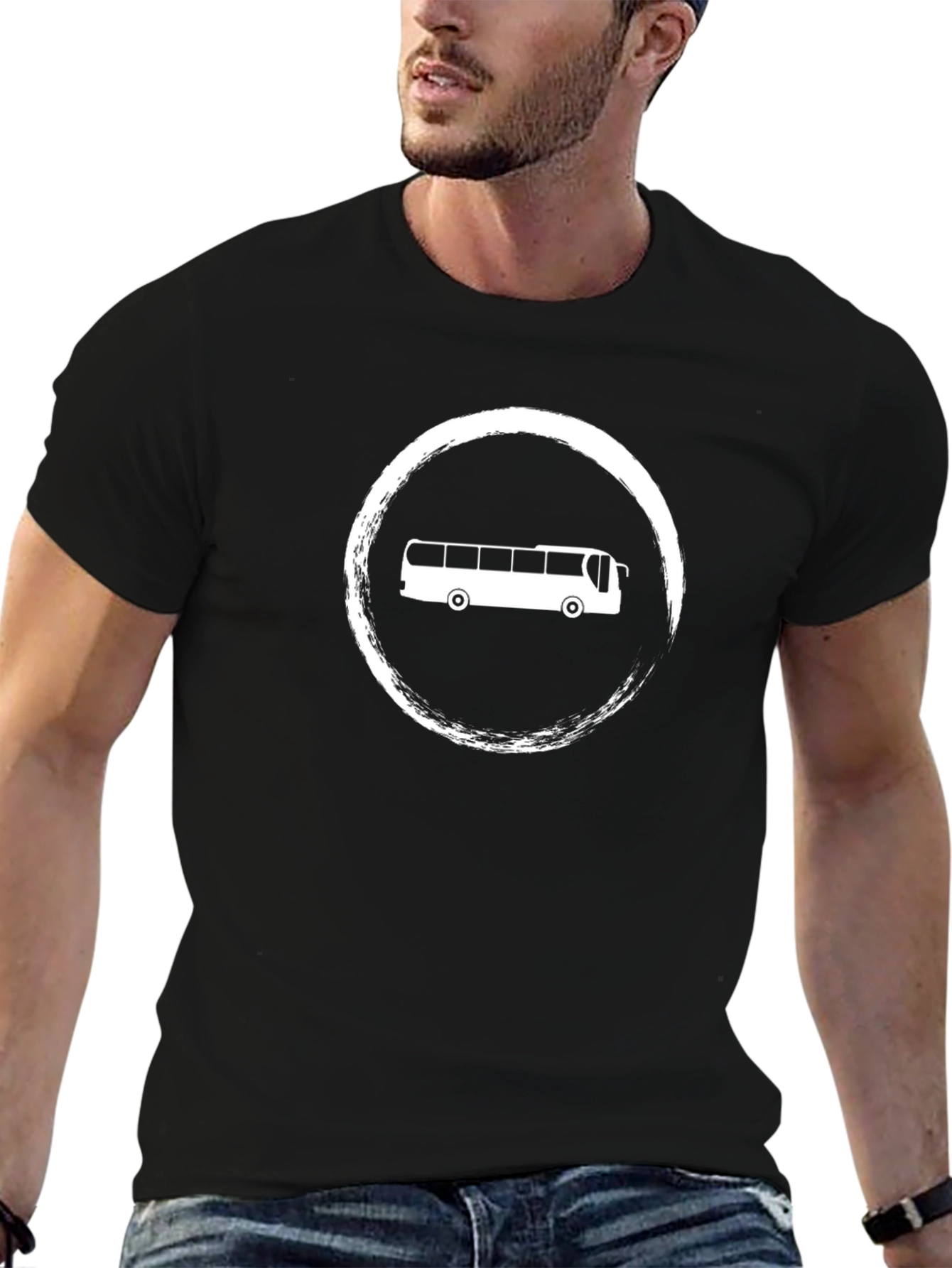 Bus Graphic T-Shirt - Unisex Black Tee