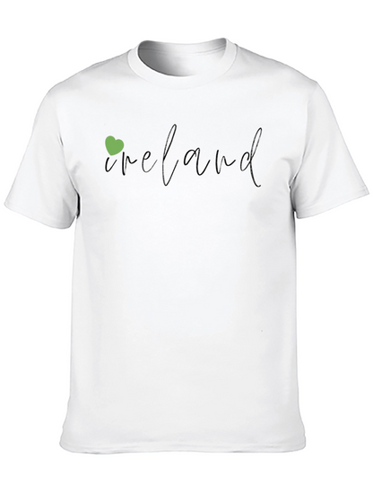 Ireland Heart Graphic Tee - Black Short Sleeve
