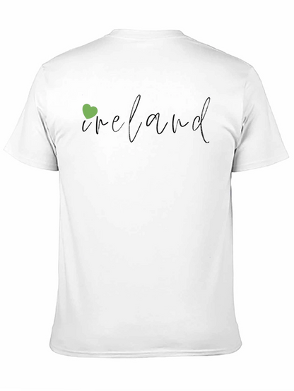 Ireland Heart Graphic Tee - Black Short Sleeve