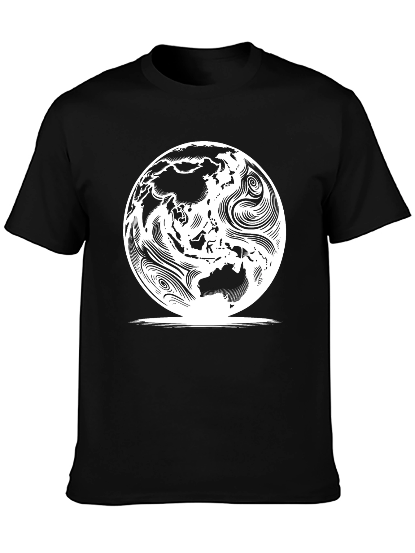 Earth Graphic T-Shirt - Black Casual Tee