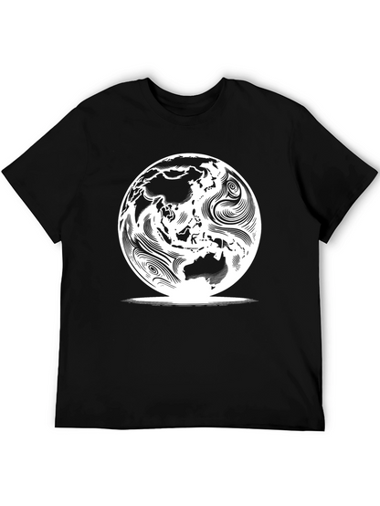 Earth Graphic T-Shirt - Black Casual Tee