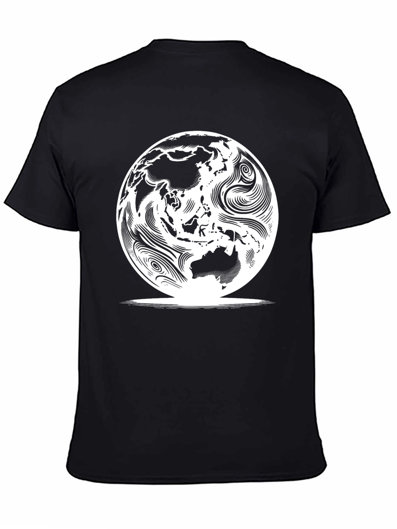 Earth Graphic T-Shirt - Black Casual Tee