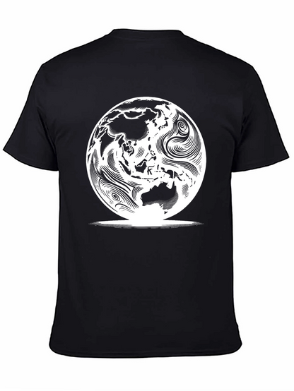 Earth Graphic T-Shirt - Black Casual Tee