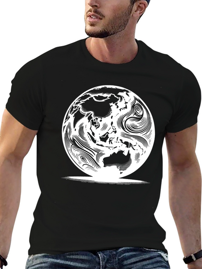 Earth Graphic T-Shirt - Black Casual Tee
