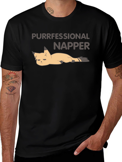 Purrfessional Napper T-Shirt: Funny Cat Nap Tee