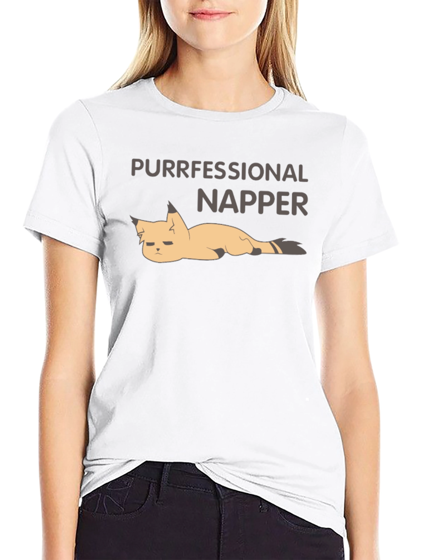 Purrfessional Napper T-Shirt: Funny Cat Nap Tee