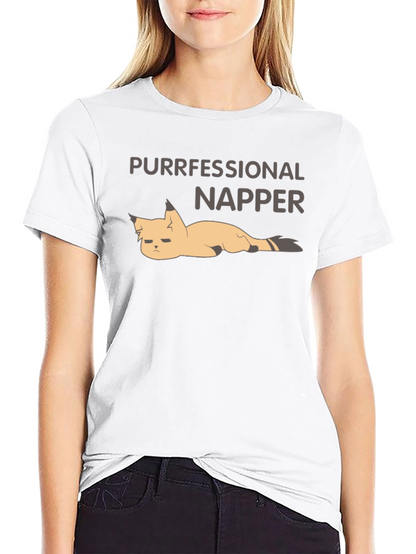 Purrfessional Napper T-Shirt: Funny Cat Nap Tee